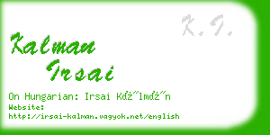 kalman irsai business card